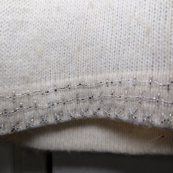 Vintage Angola Sweater with Glass Beads Detail(98) - Picture 6 of 8